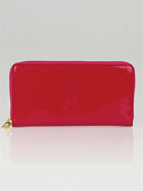 ysl fuchsia wallet|SAINT LAURENT Patent Leather Belle De Jour Zippy Wallet .